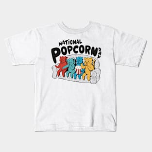 Cats Watching Movie With Popcorn Kids T-Shirt